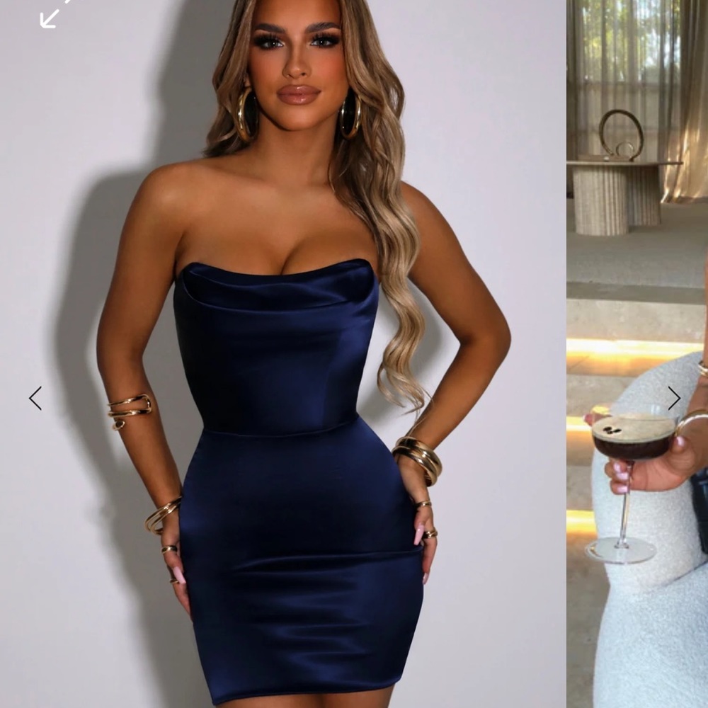 NATALIAH MINI DRESS - NAVY